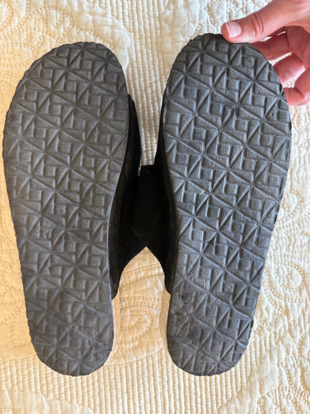 Haute Hippie black suede double-buckle slide sandals. Size 8.5 - Picture 4 of 5